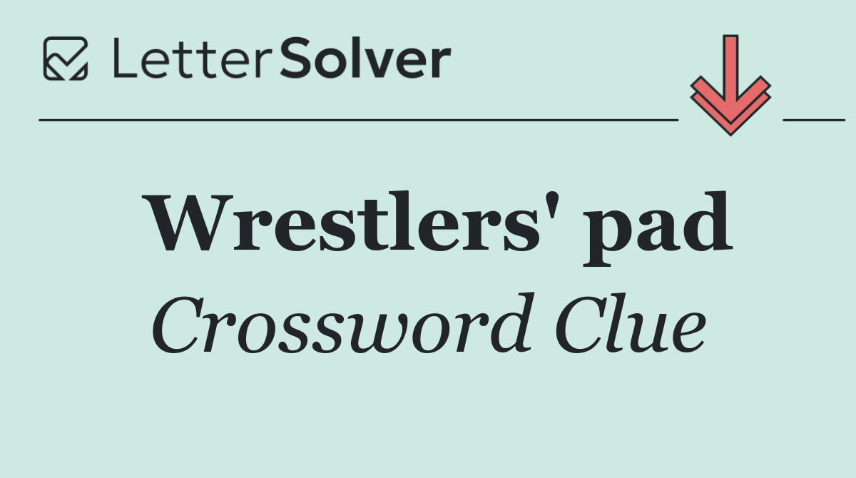 Wrestlers' pad