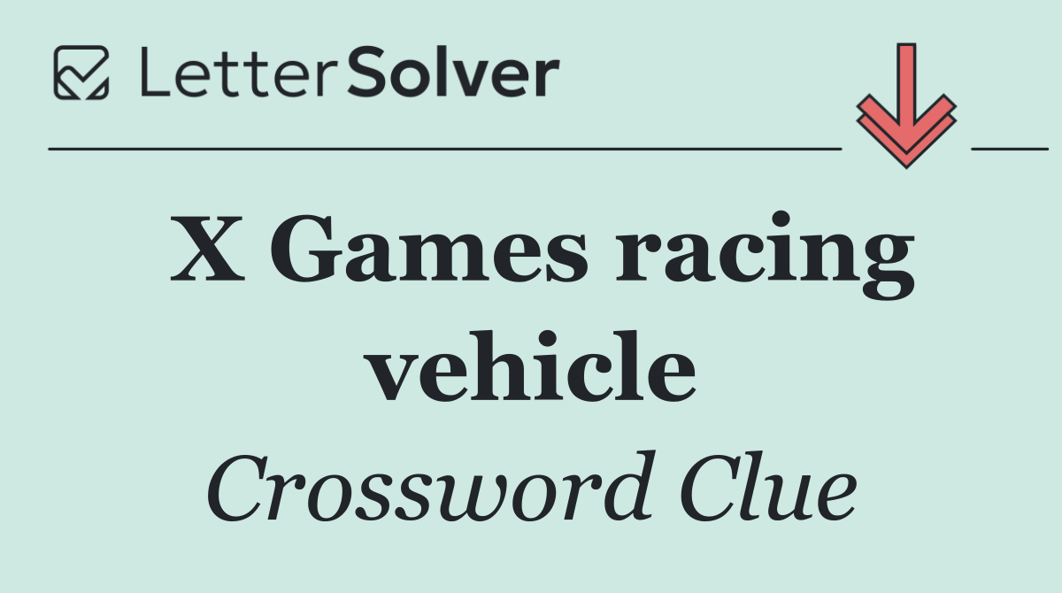 X Games racing vehicle