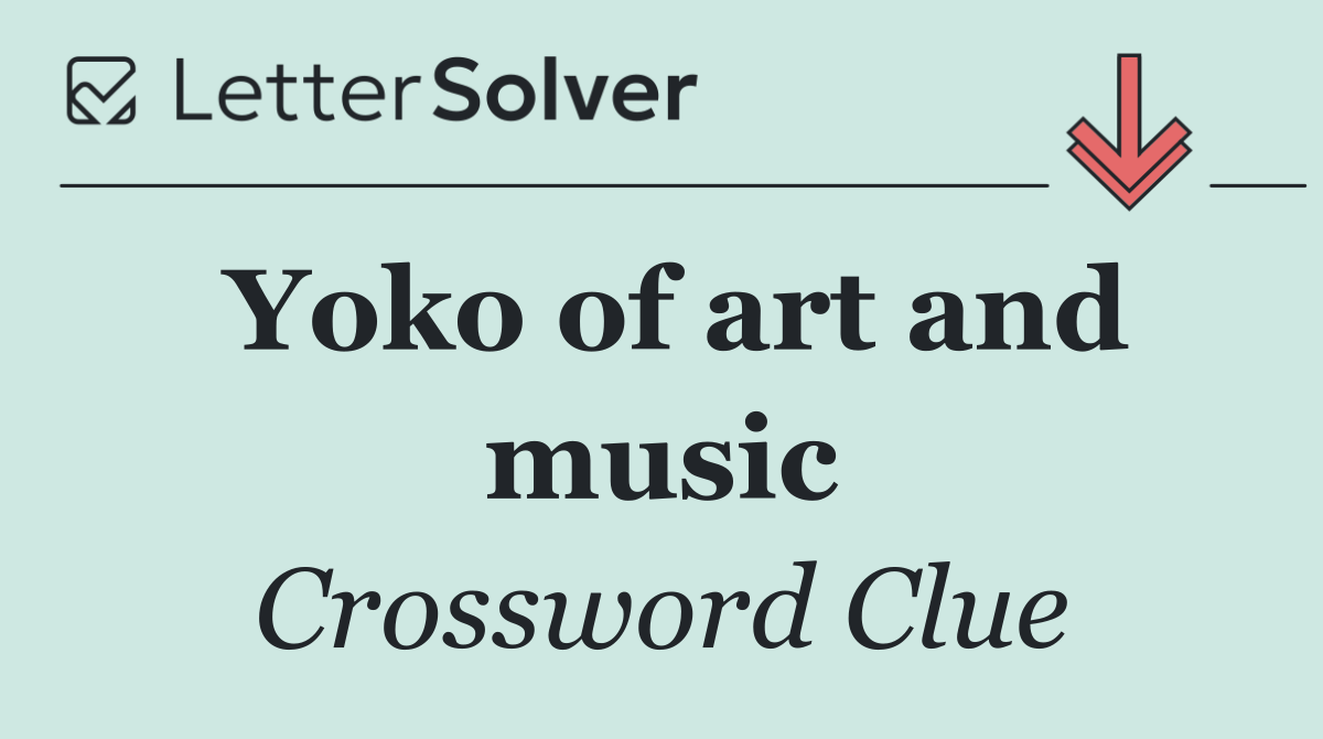 Yoko of art and music