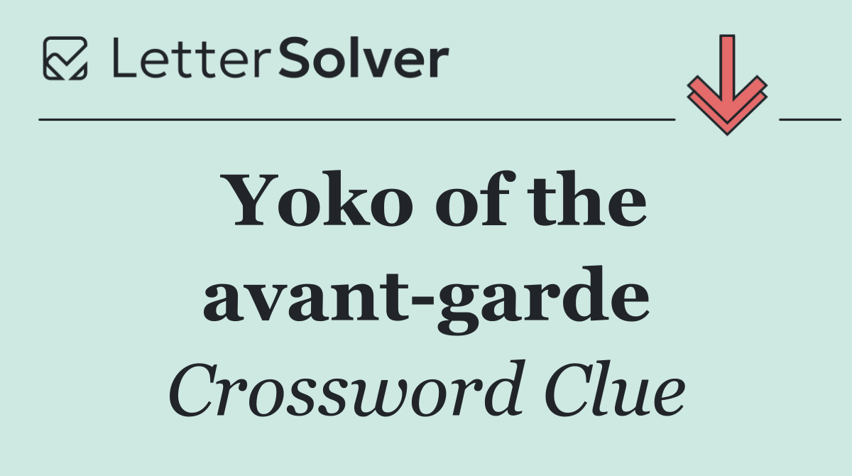 Yoko of the avant garde