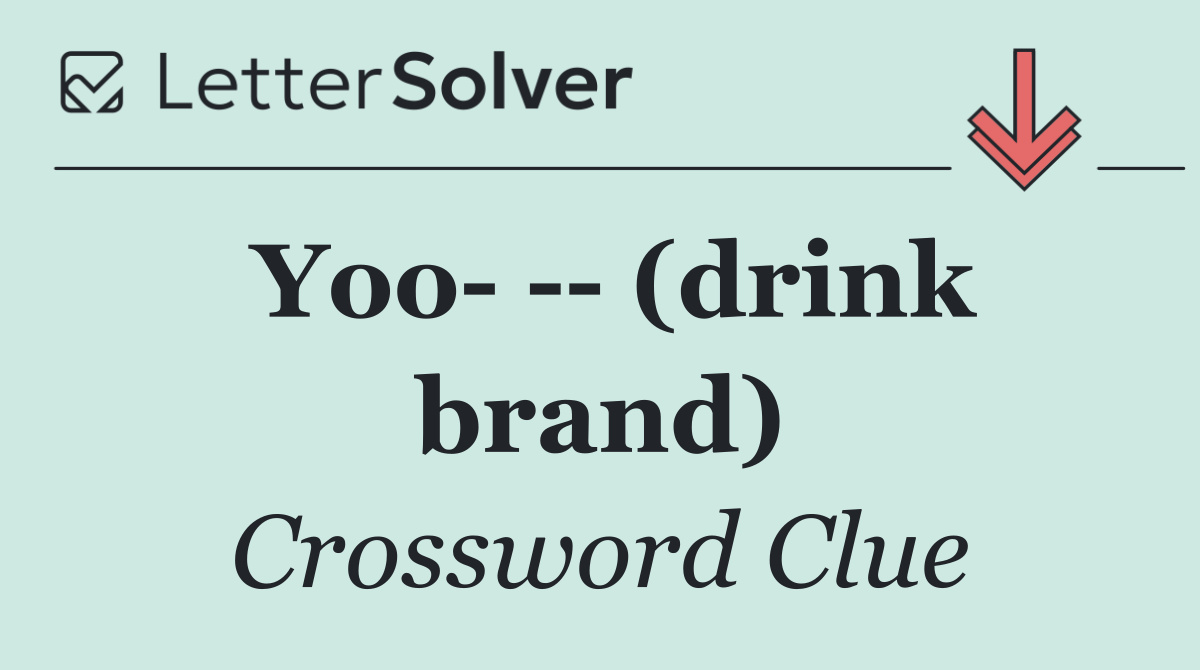 Yoo     (drink brand)