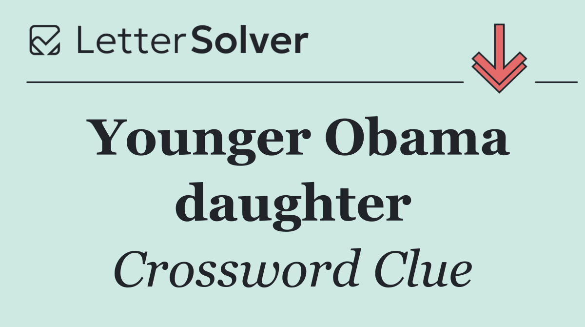 Younger Obama daughter