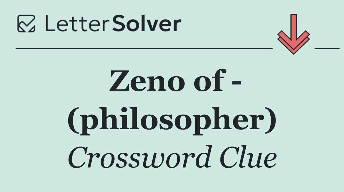 Zeno of   (philosopher)