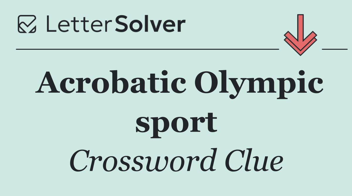 Acrobatic Olympic sport