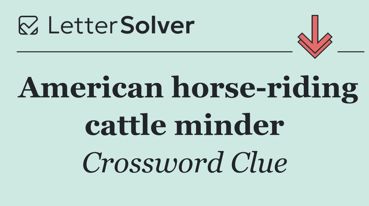 American horse riding cattle minder