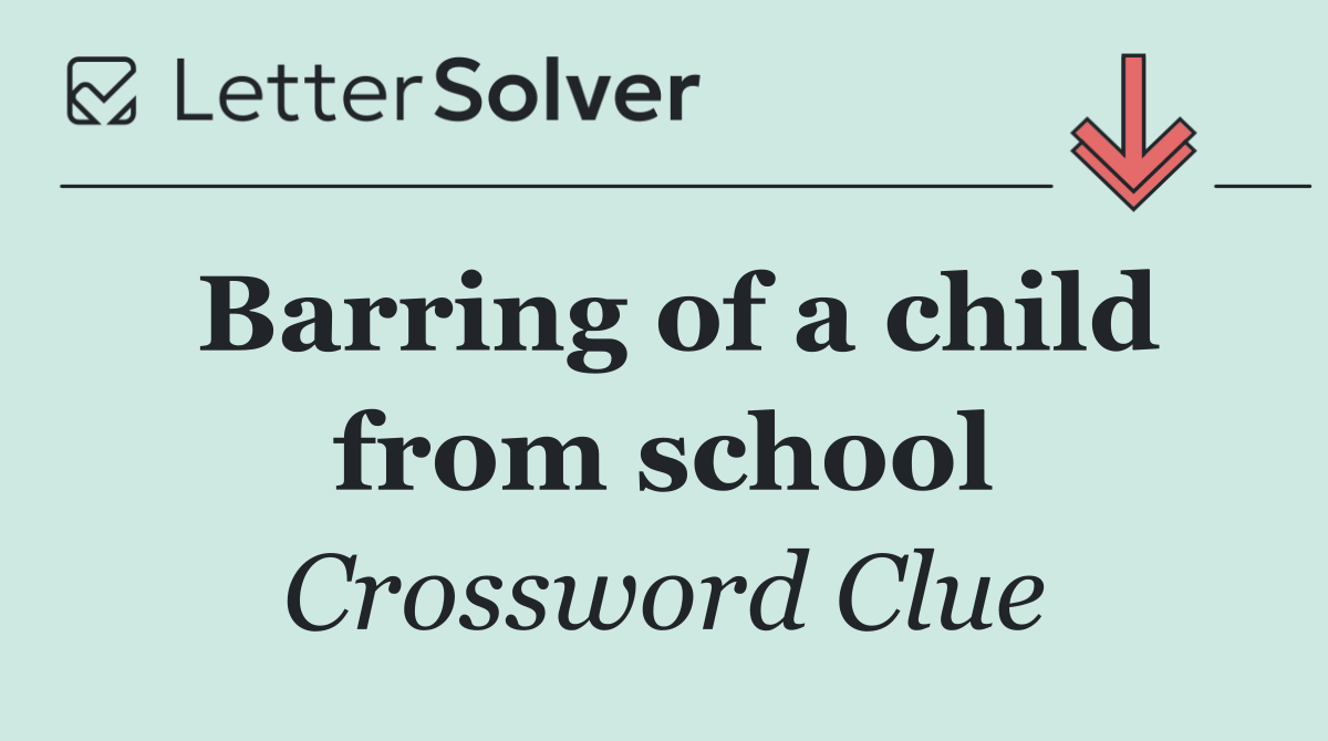 Barring of a child from school