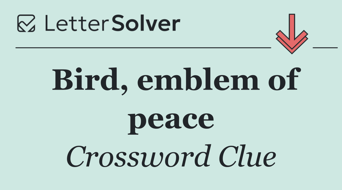 Bird, emblem of peace