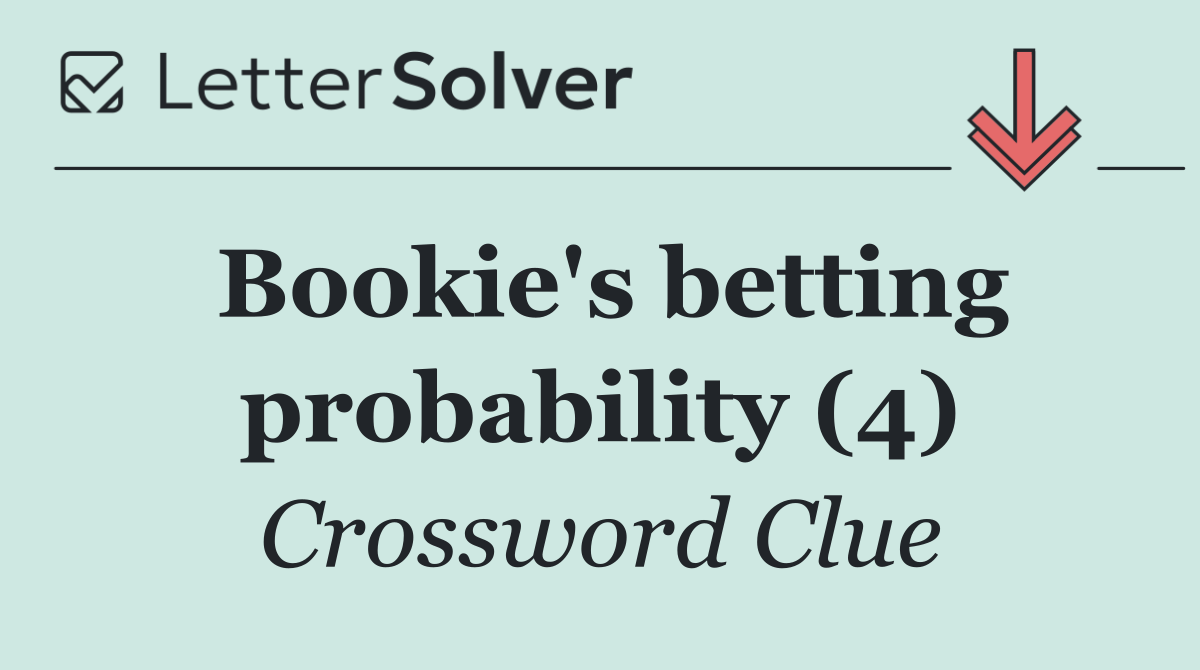 Bookie's betting probability (4)