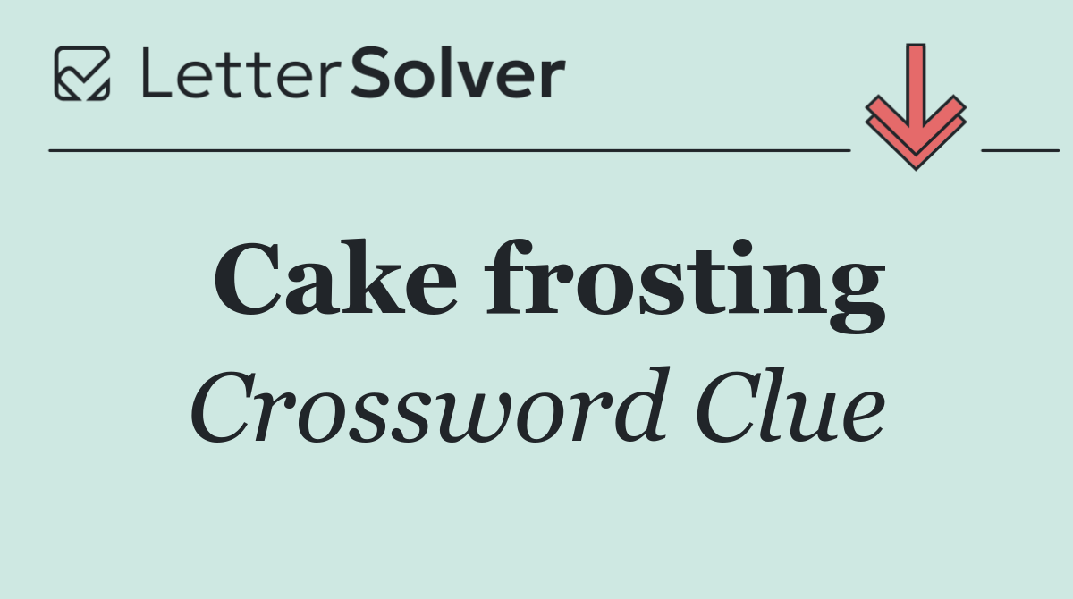 Cake frosting