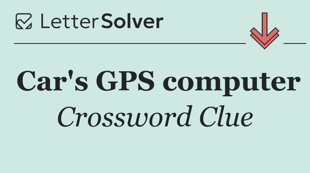 Car's GPS computer