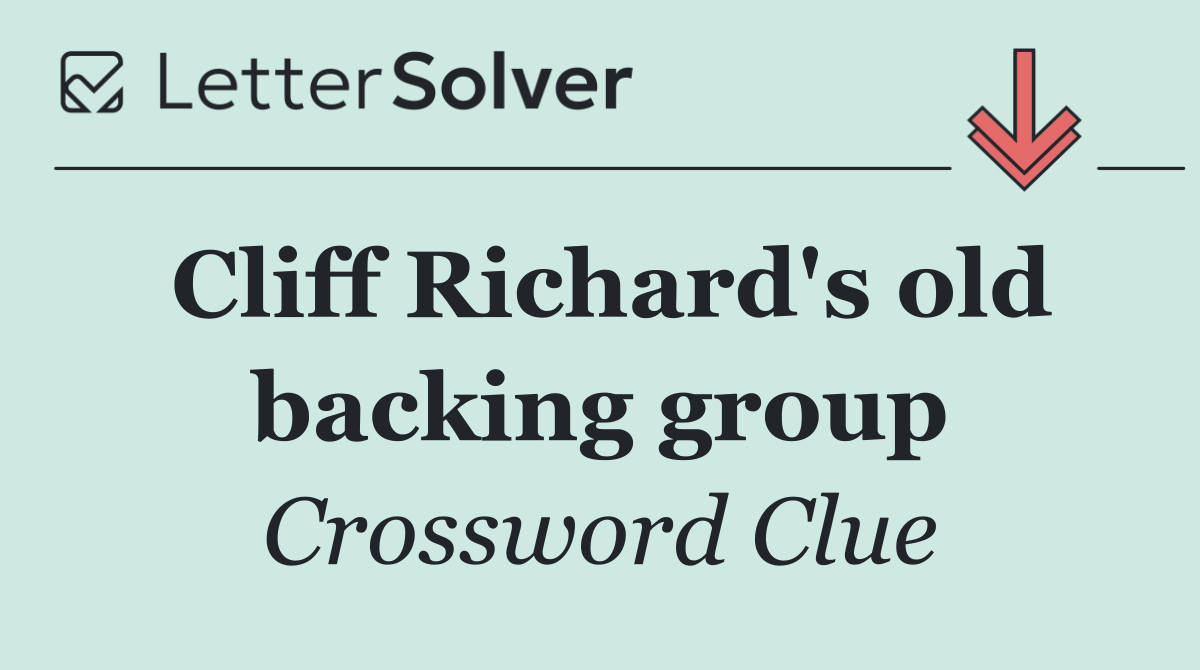 Cliff Richard's old backing group