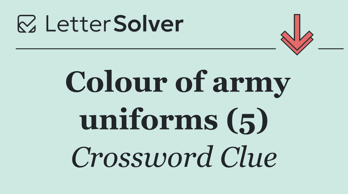 Colour of army uniforms (5)