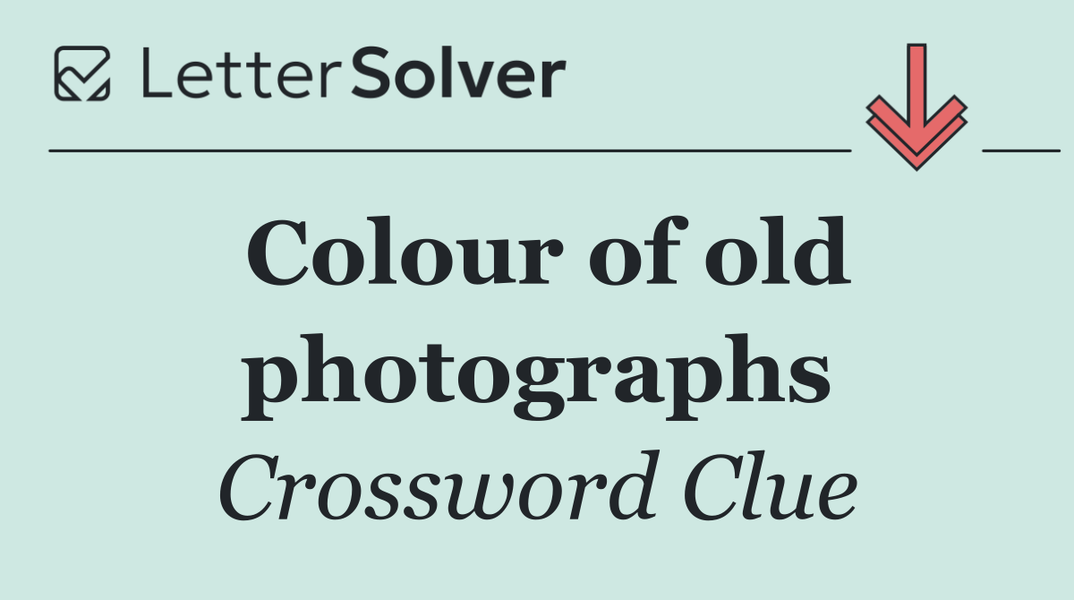 Colour of old photographs