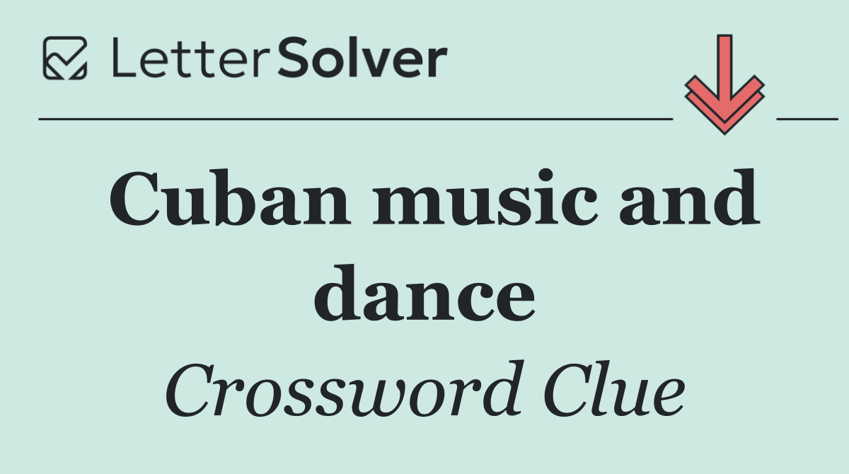 Cuban music and dance