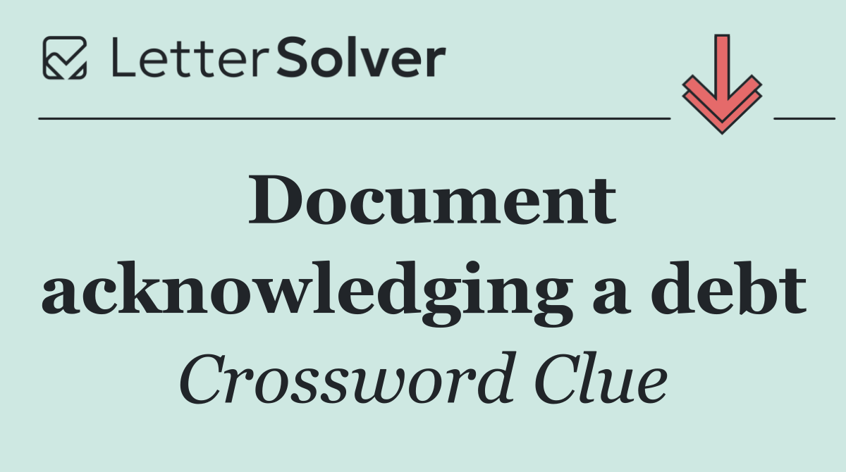 Document acknowledging a debt