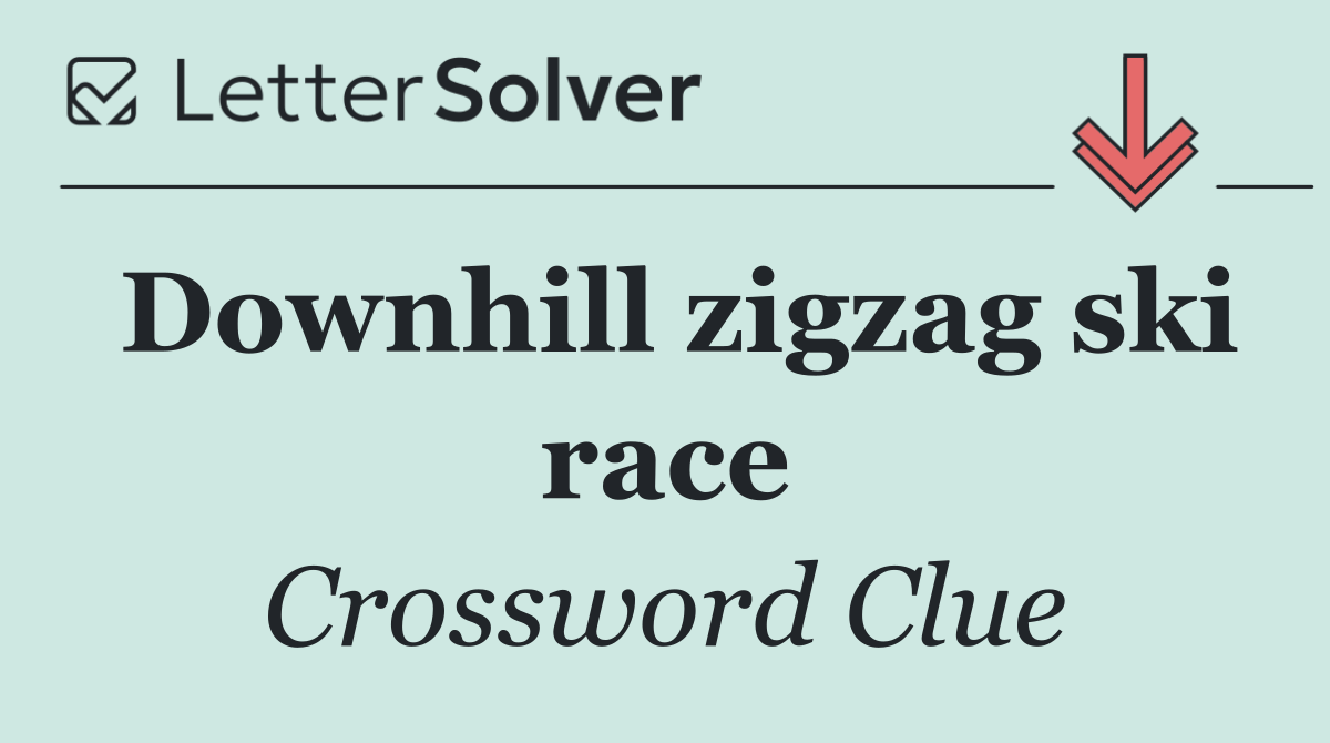 Downhill zigzag ski race