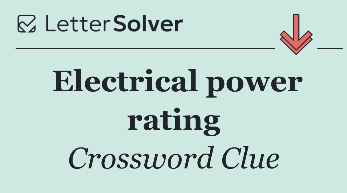 Electrical power rating