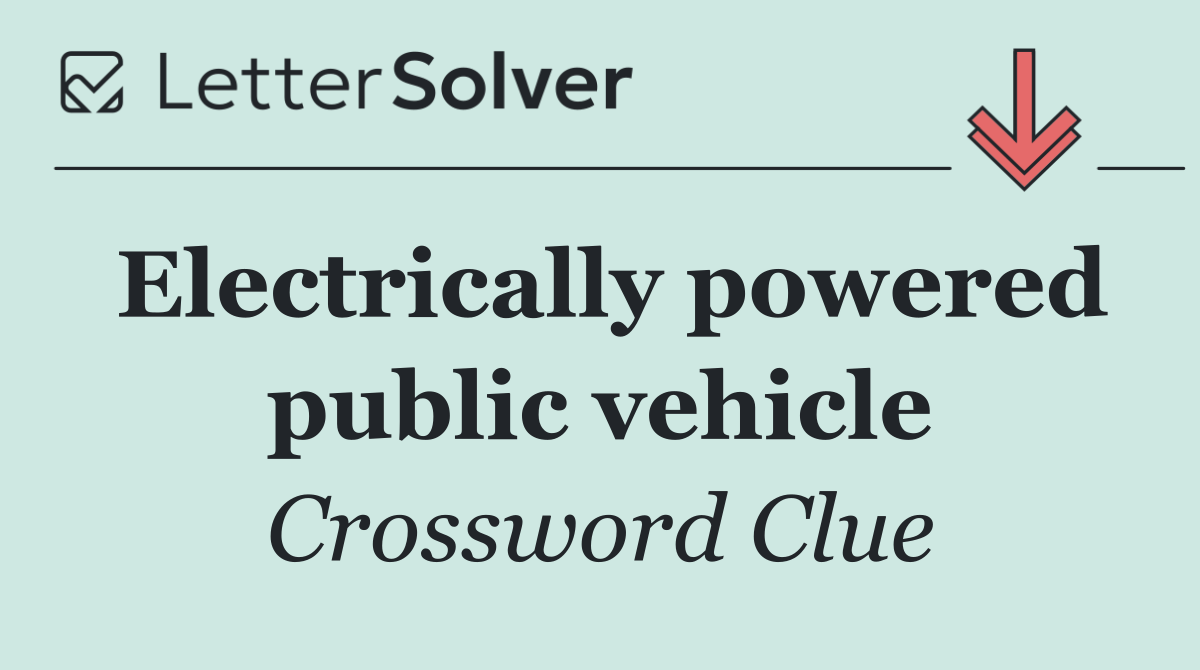 Electrically powered public vehicle