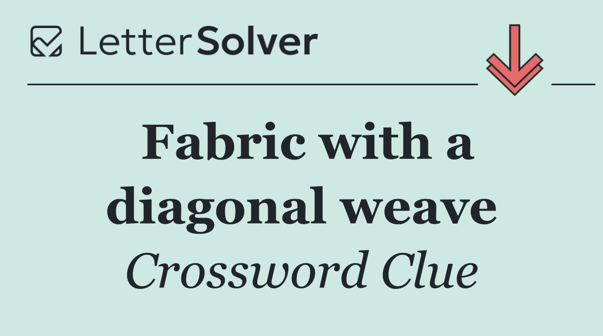 Fabric with a diagonal weave