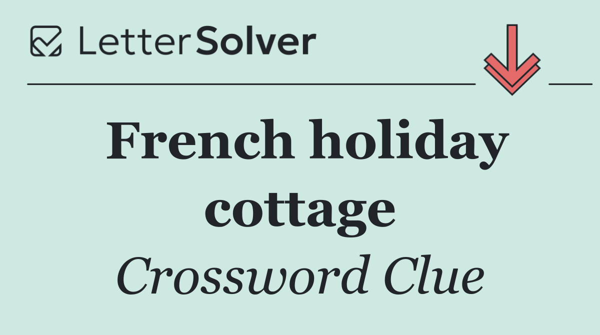 French holiday cottage