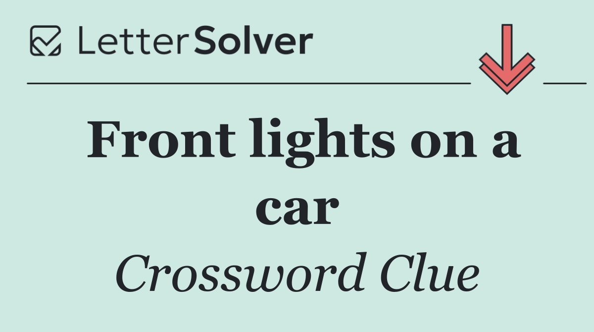 Front lights on a car