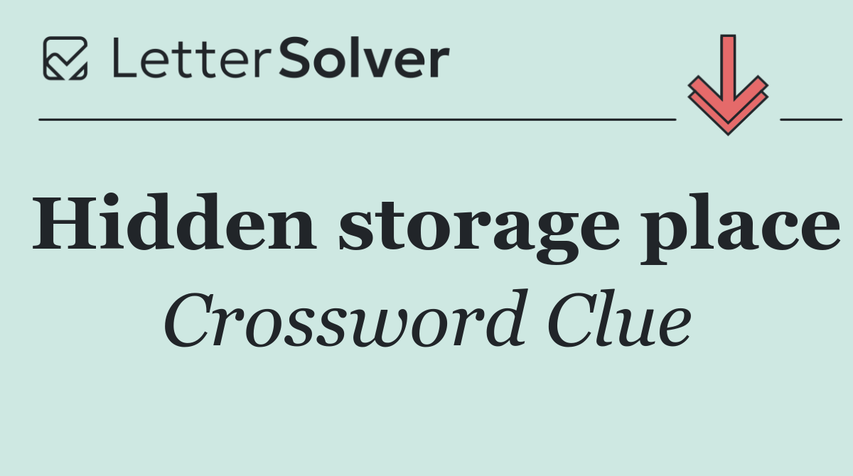 Hidden storage place