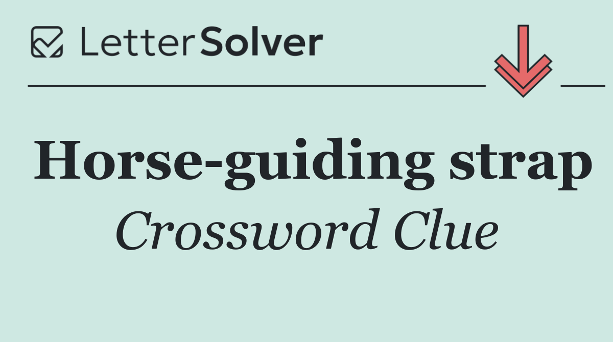Horse guiding strap
