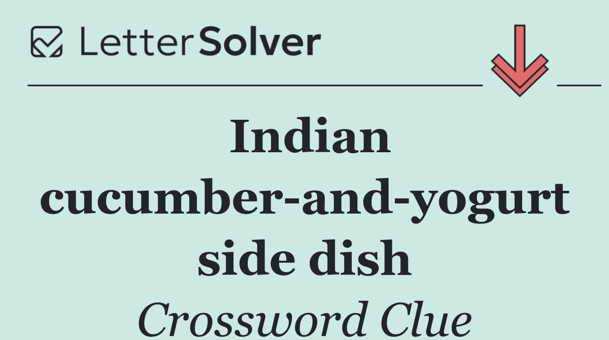 Indian cucumber and yogurt side dish