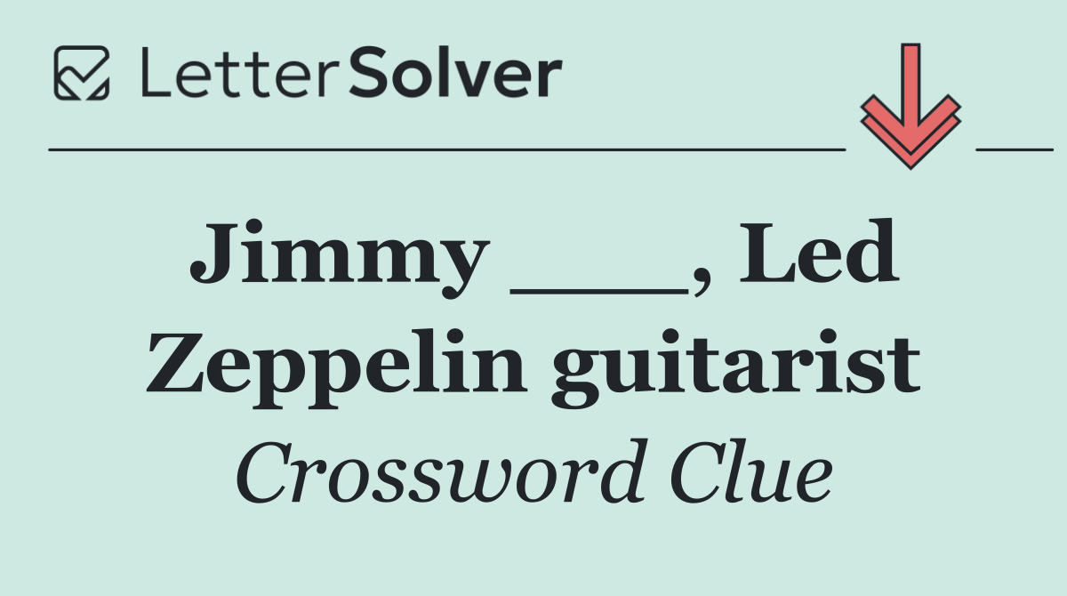 Jimmy ___, Led Zeppelin guitarist