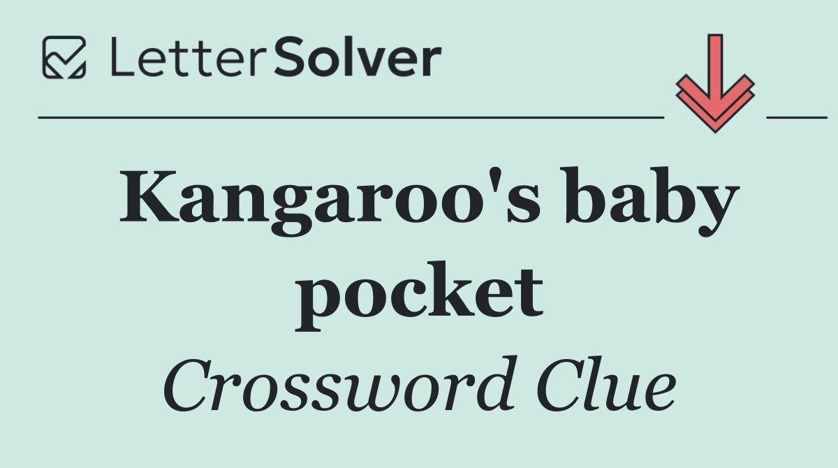 Kangaroo's baby pocket