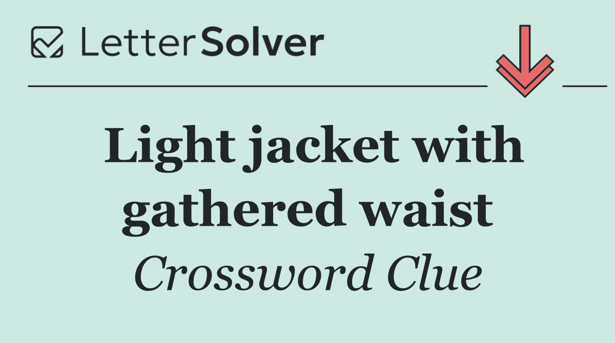 Light jacket with gathered waist