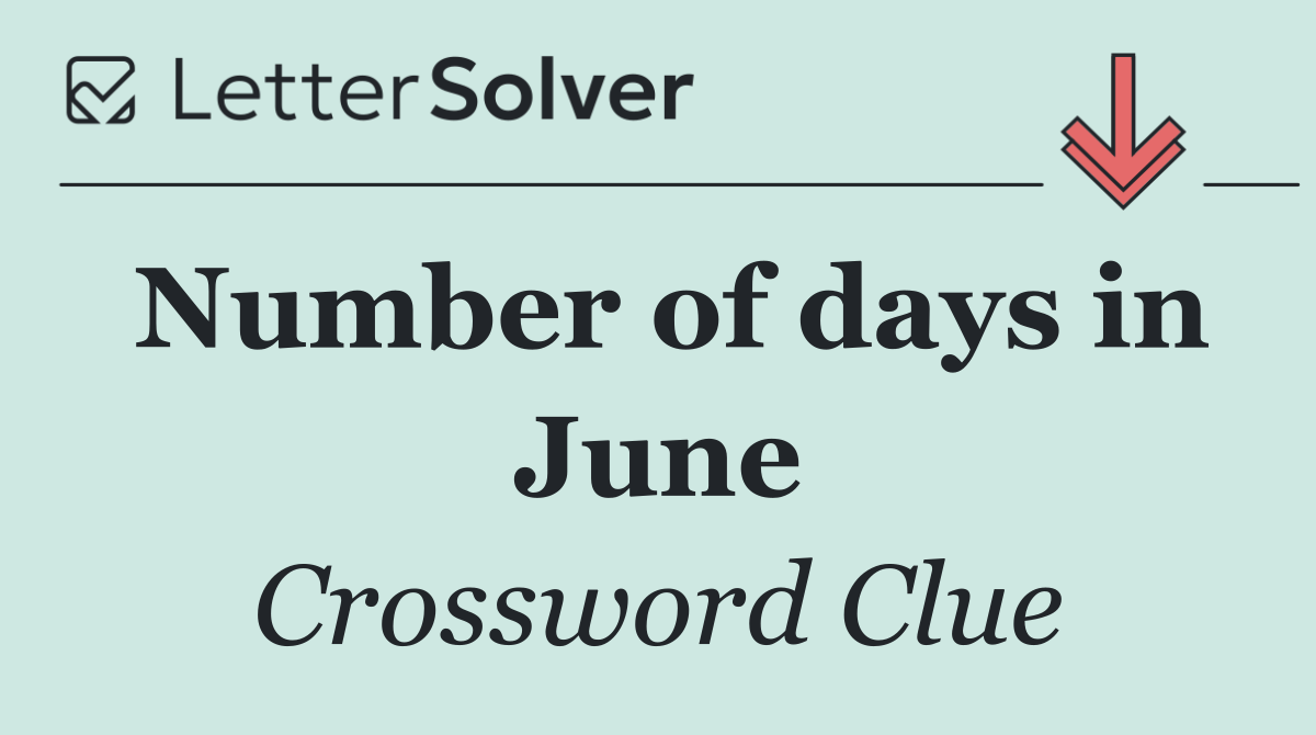 Number of days in June