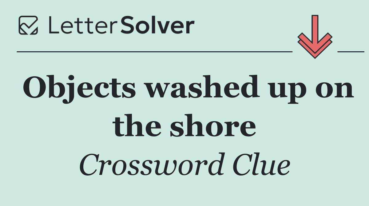 Objects washed up on the shore