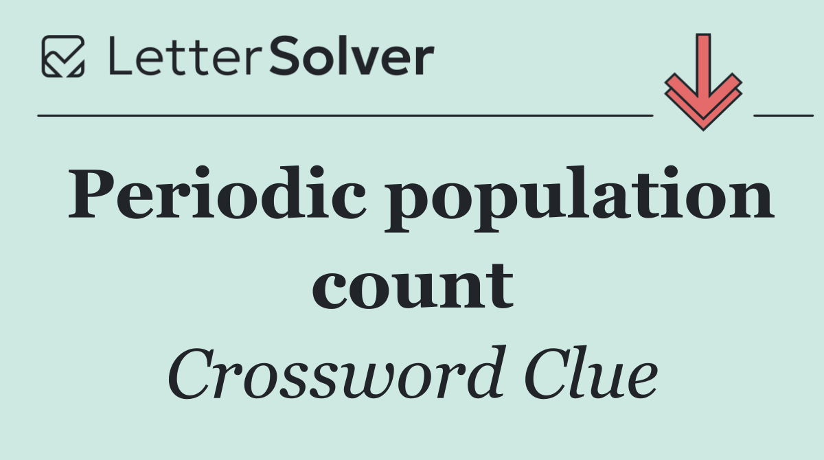 Periodic population count