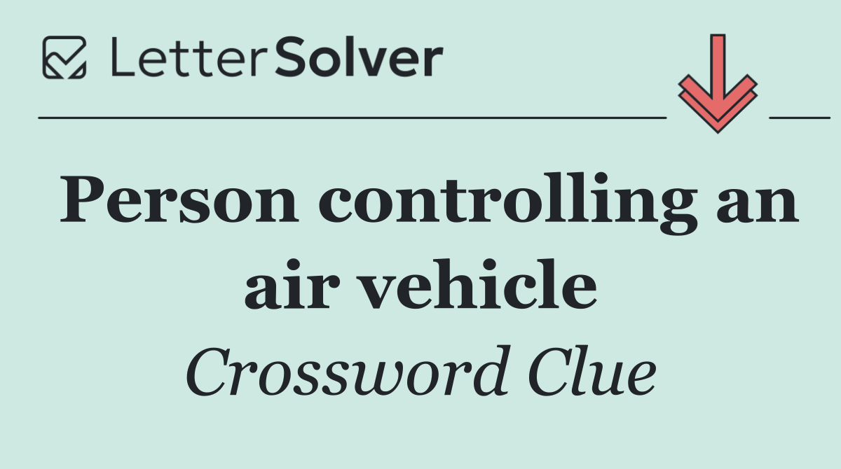 Person controlling an air vehicle
