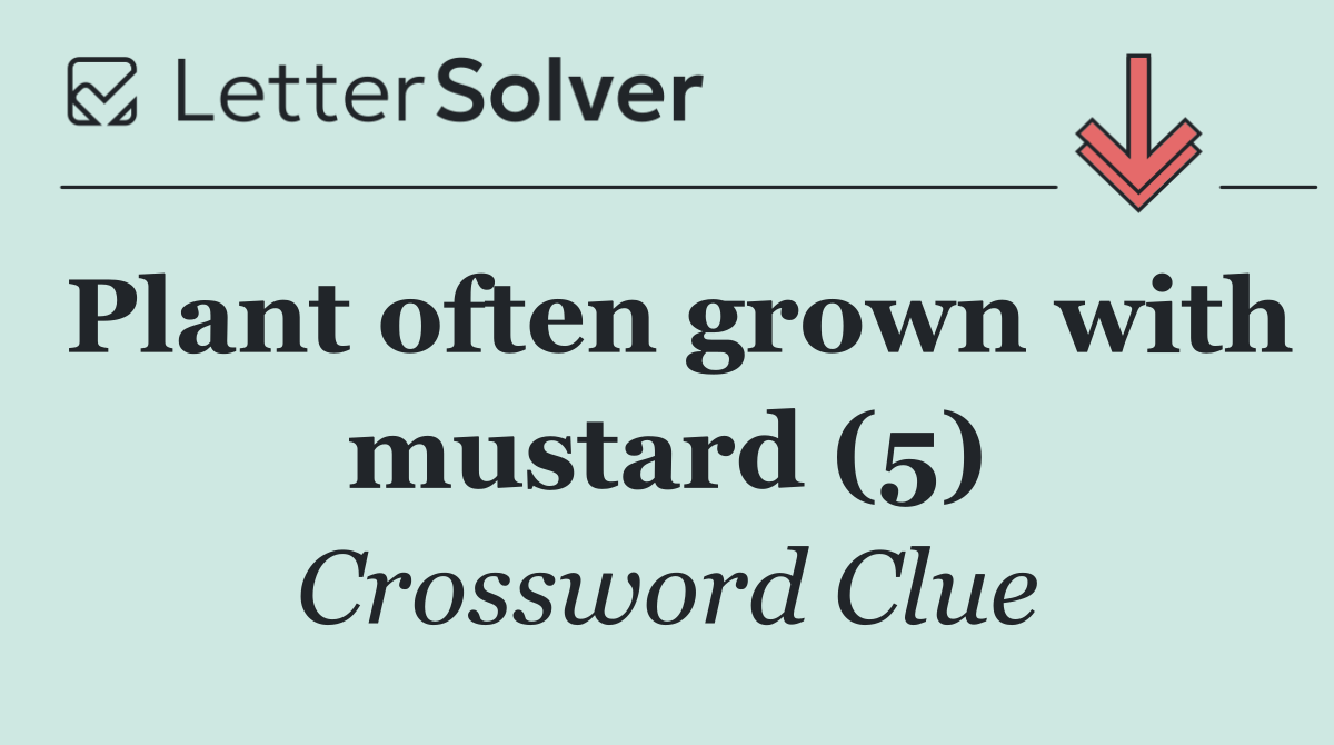 Plant often grown with mustard (5)