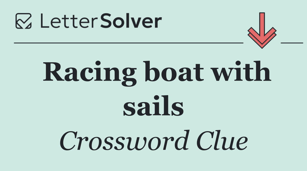 Racing boat with sails