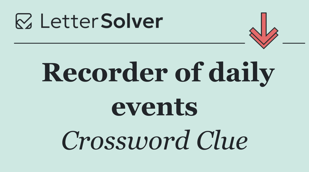 Recorder of daily events