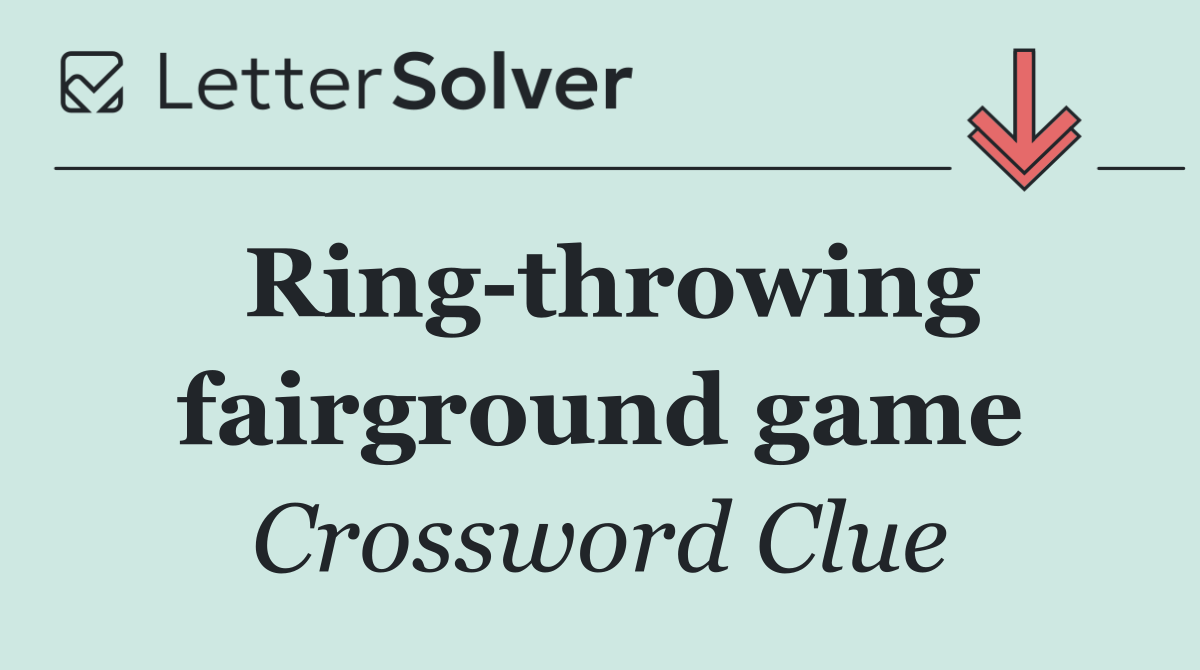 Ring throwing fairground game