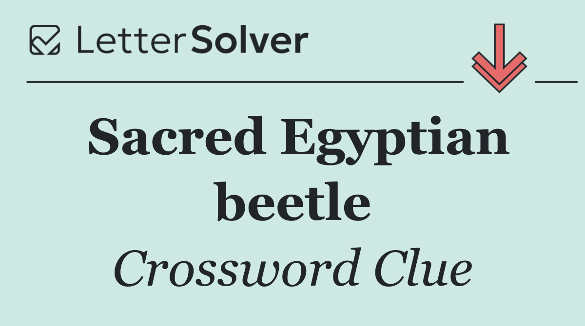 Sacred Egyptian beetle