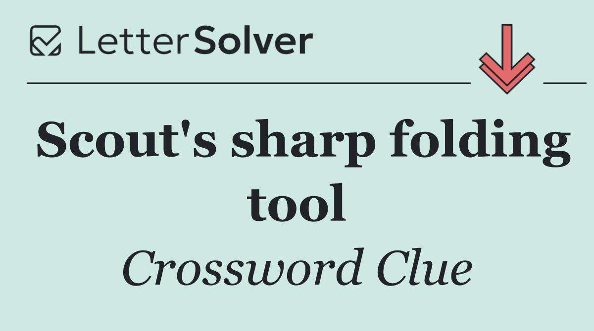 Scout's sharp folding tool