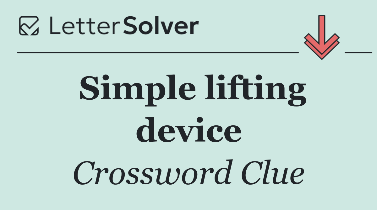 Simple lifting device