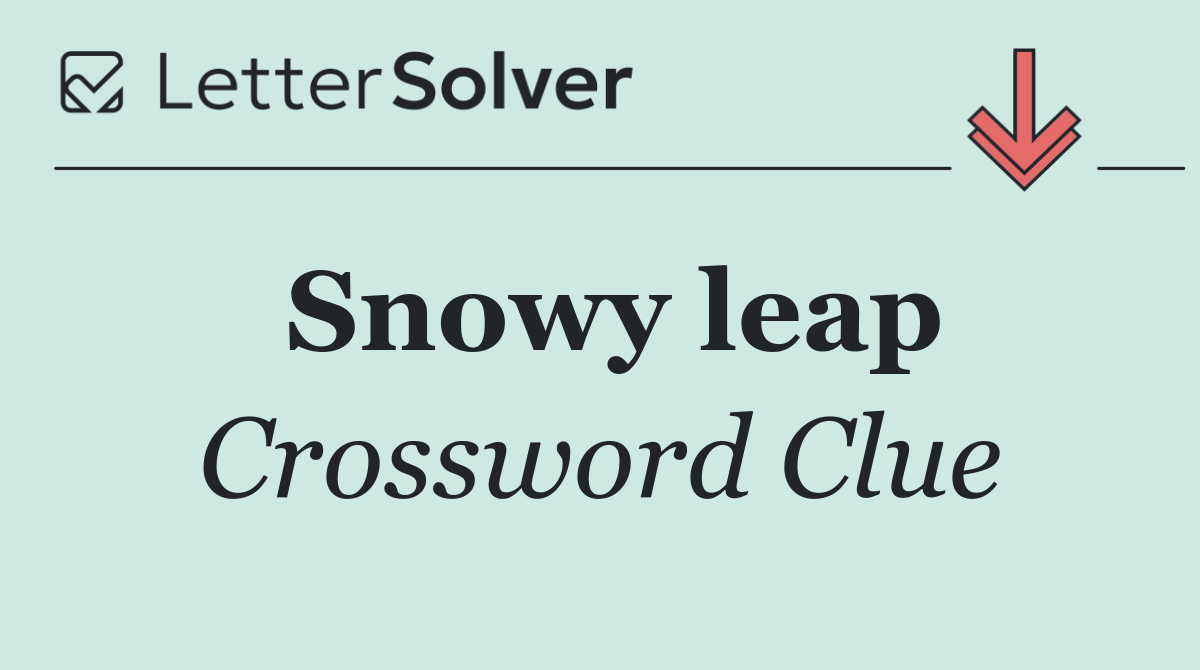 Snowy leap