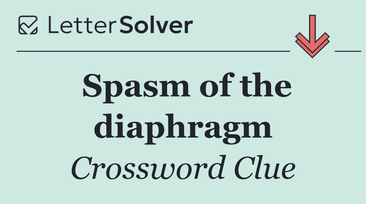 Spasm of the diaphragm