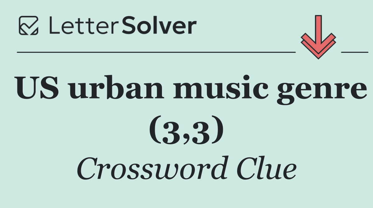 US urban music genre (3,3)