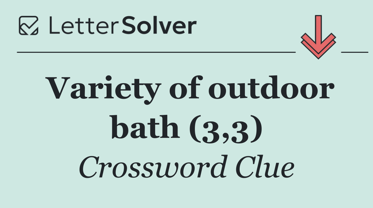 Variety of outdoor bath (3,3)