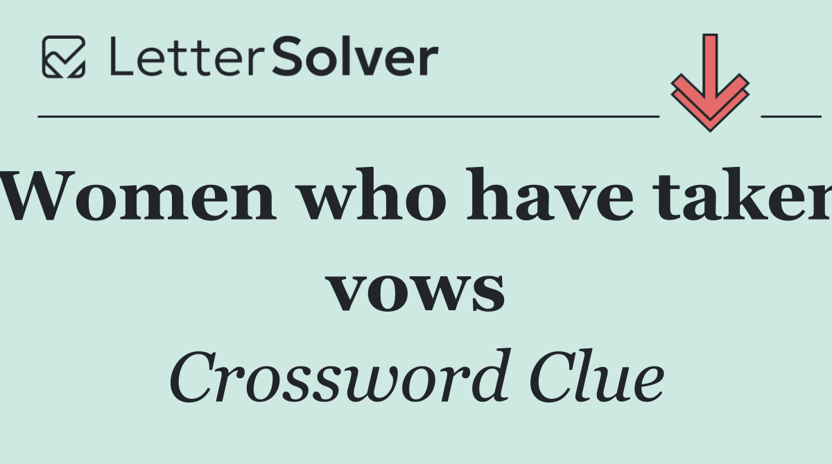 Women who have taken vows