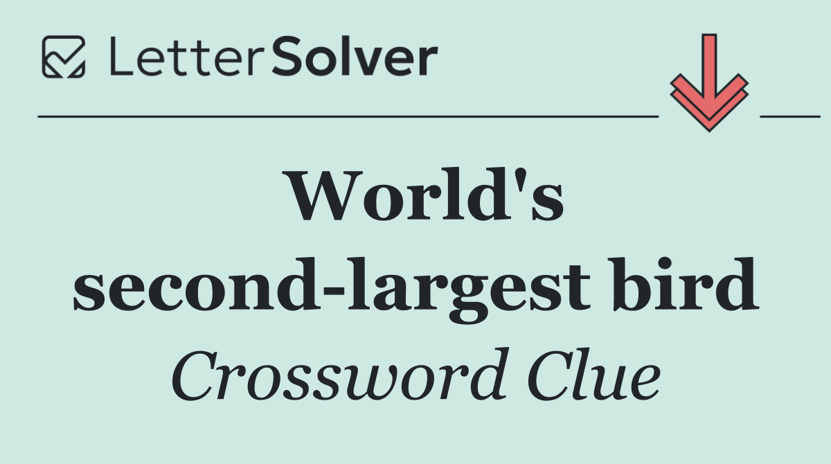 World's second largest bird