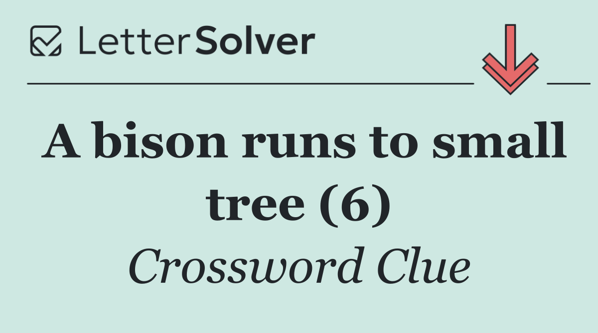 A bison runs to small tree (6)