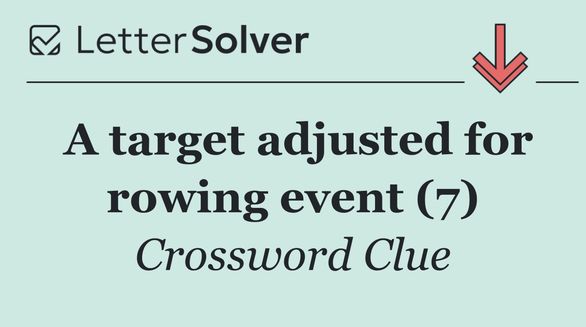 A target adjusted for rowing event (7)